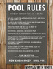 Pool Rules Sign