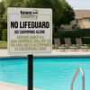 No Lifeguard on Duty Sign