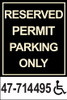 Reserved Parking Sign Reserved Parking Sign