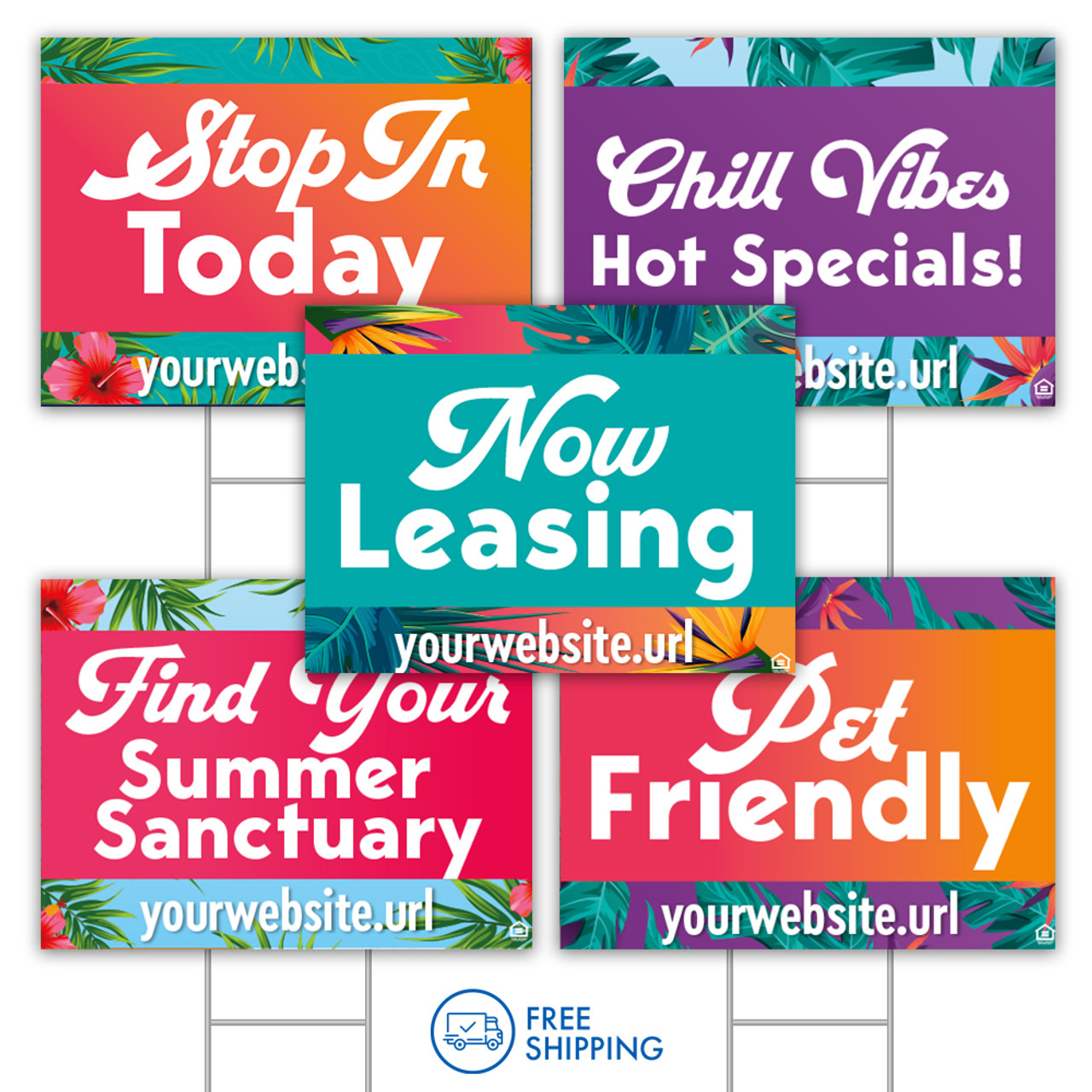 Tropical Vibes Bandit Sign Bundle of 10 (Custom) 24" x 18"