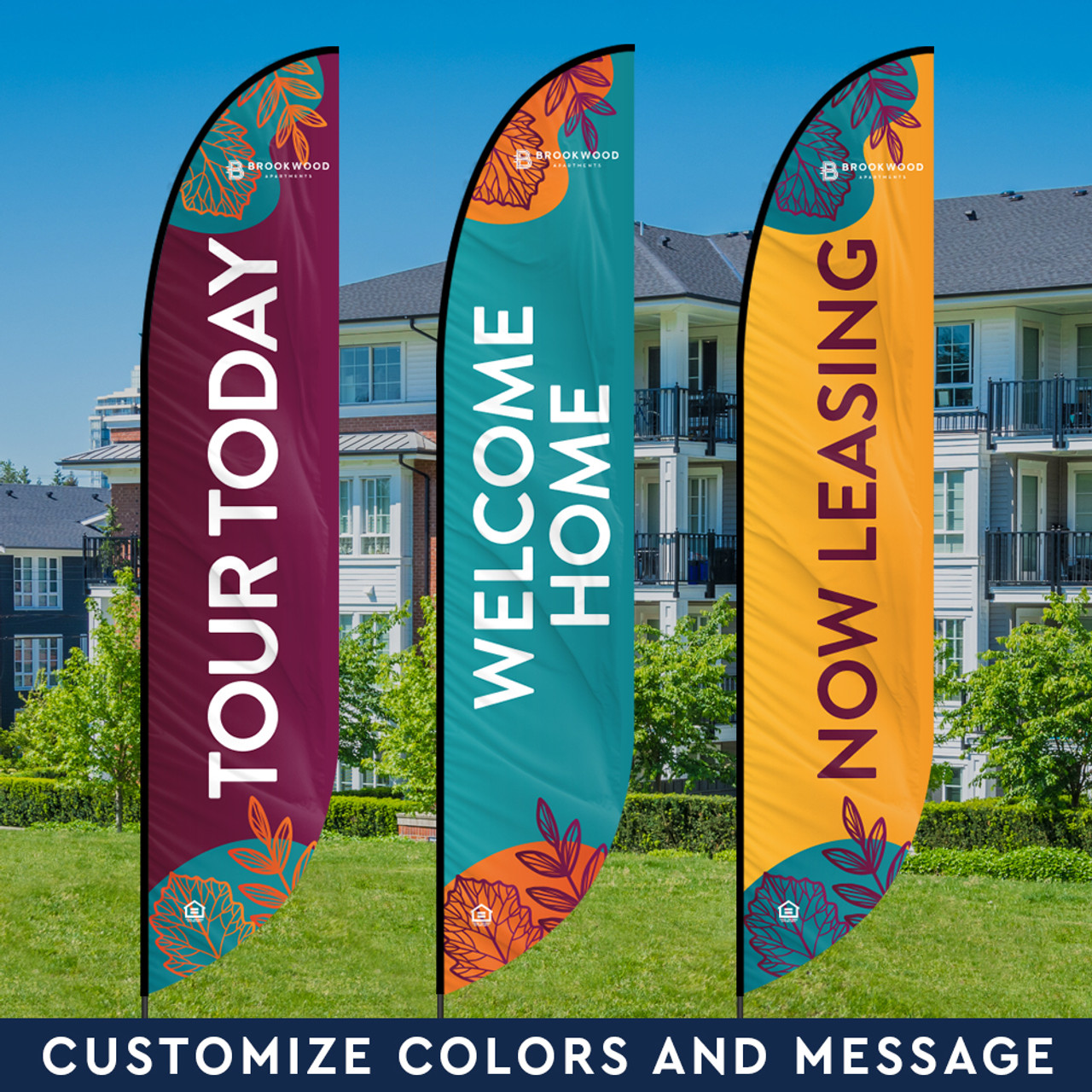 Custom Feather Flag - Neon Fall