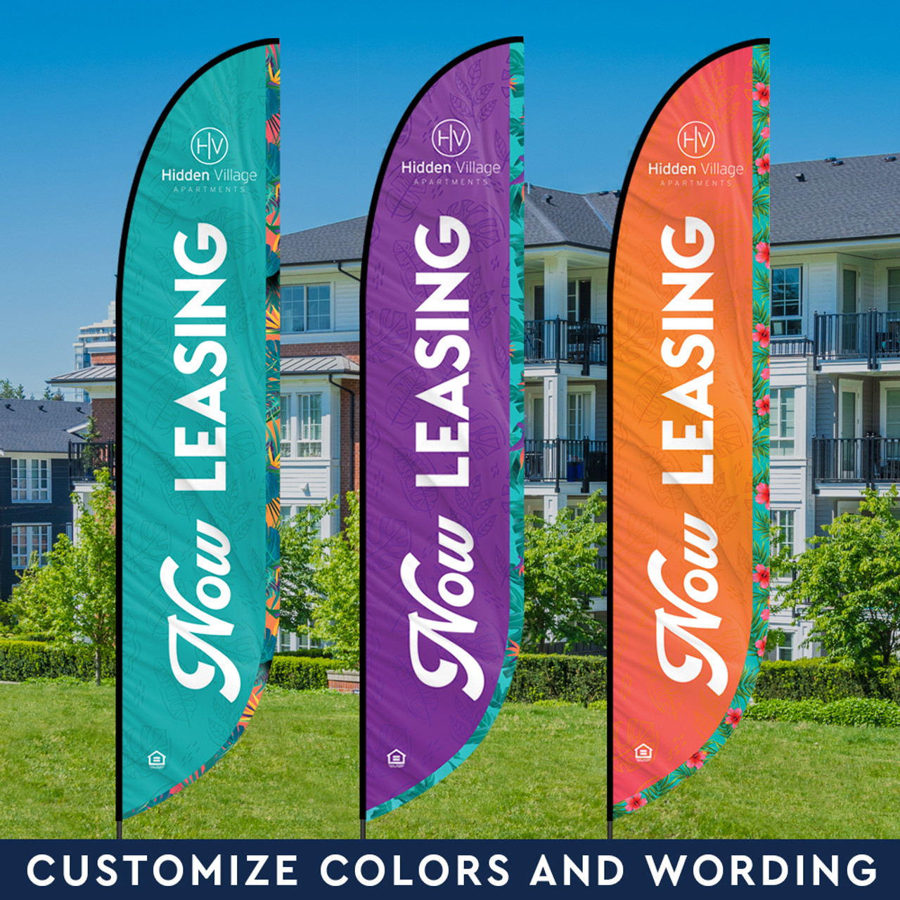 Custom Feather Flag - Tropical Vibes