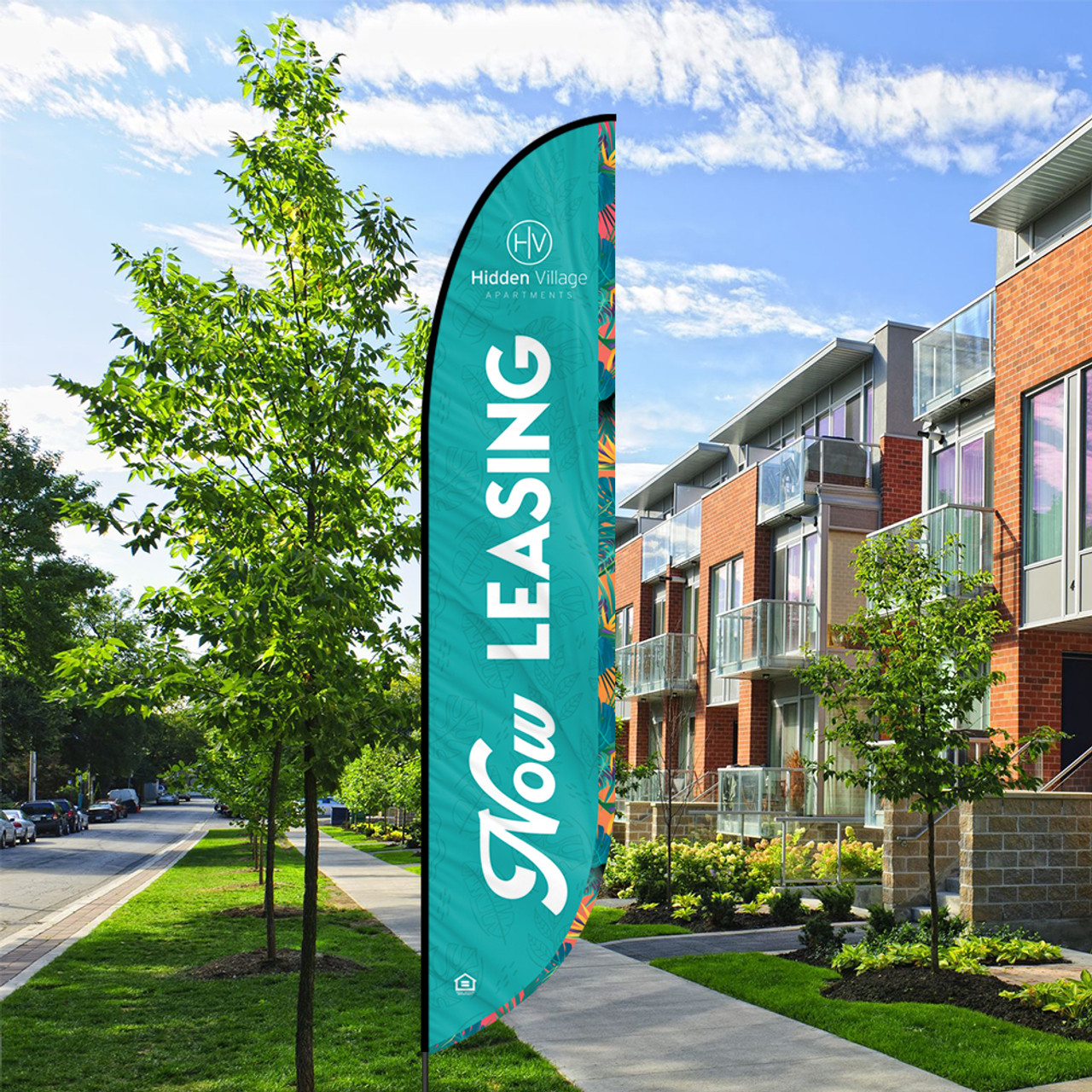 Custom Feather Flag - Tropical Vibes