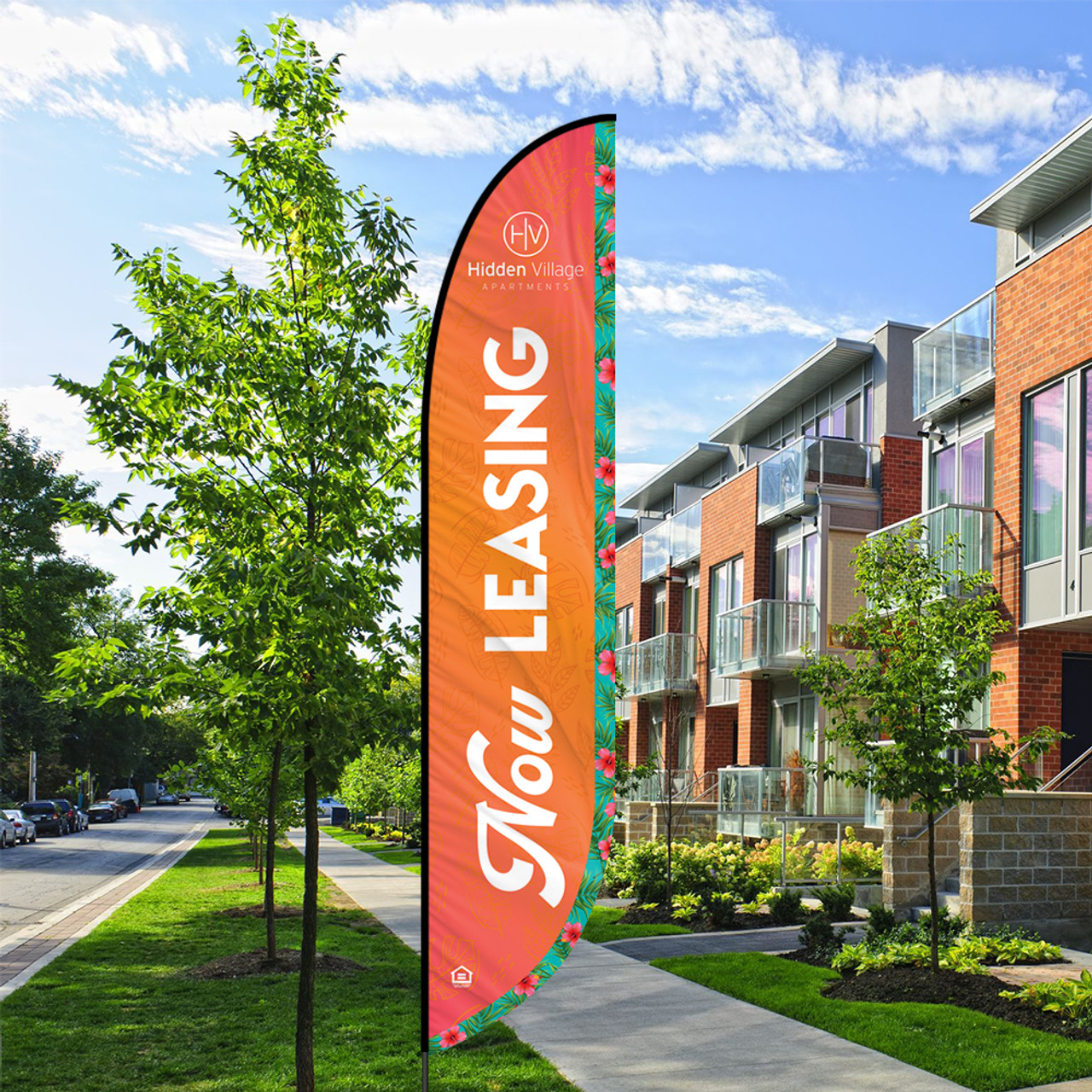 Custom Feather Flag - Tropical Vibes