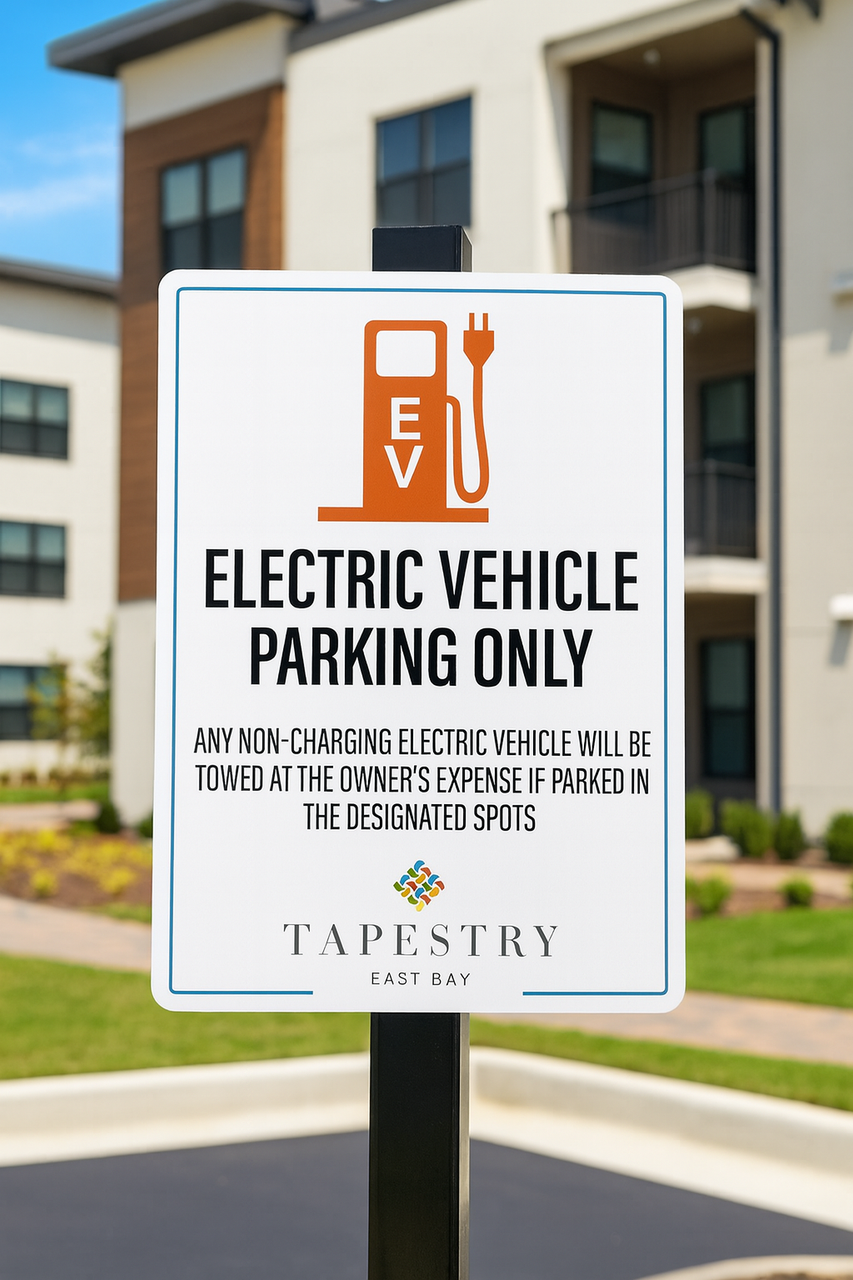 Electric Vehicle Charging Sign 12" x 18"