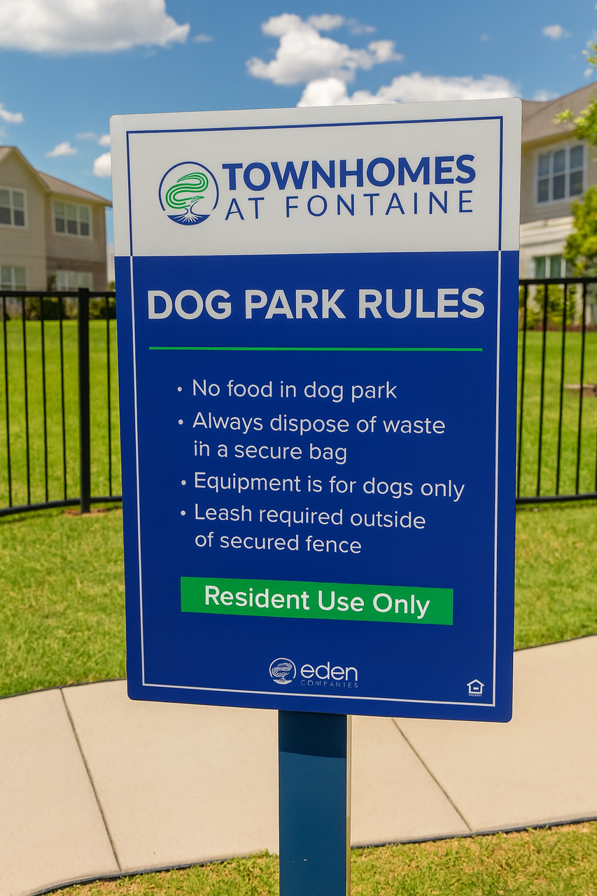 Dog Park Rules Sign