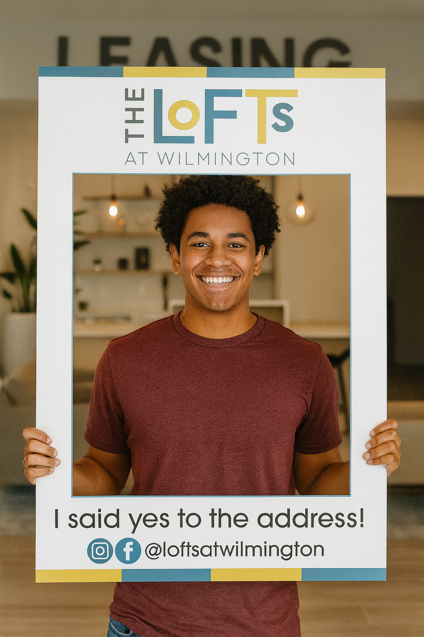 Picture Frame Photo Op Sign (YES To The Address!)