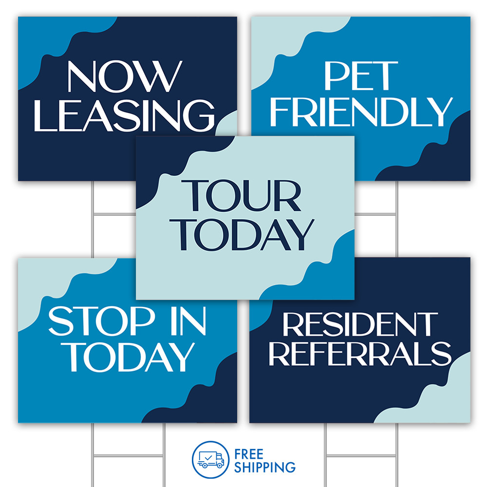 24" x 18" Blue Current Bandit Signs (Pack Of 10)