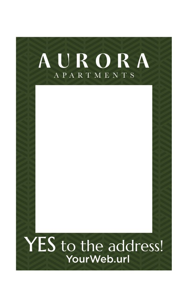 Single-Sided Picture Frame Photo Op Sign (YES To The Address!)
