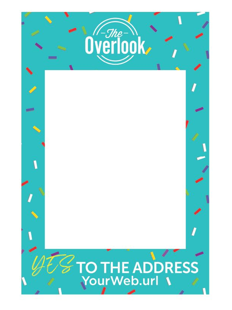 Single-Sided Picture Frame Photo Op Sign (YES To The Address!)