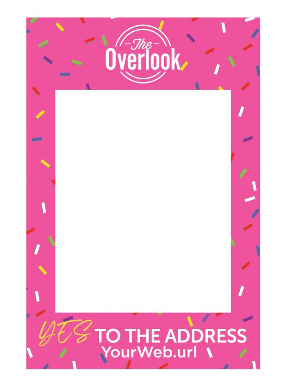Single-Sided Picture Frame Photo Op Sign (YES To The Address!)