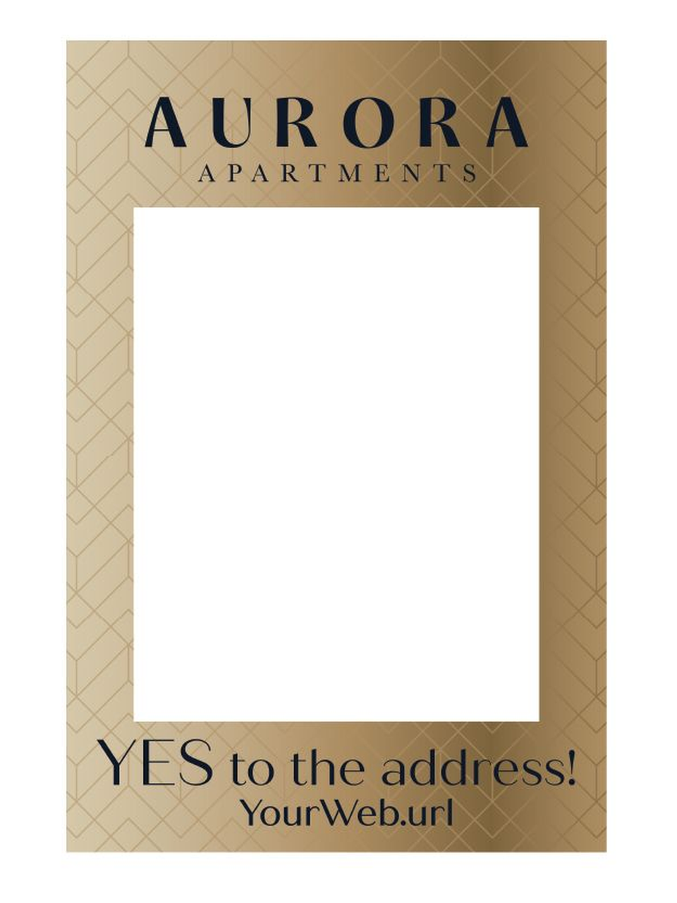 Single-Sided Picture Frame Photo Op Sign (YES To The Address!)