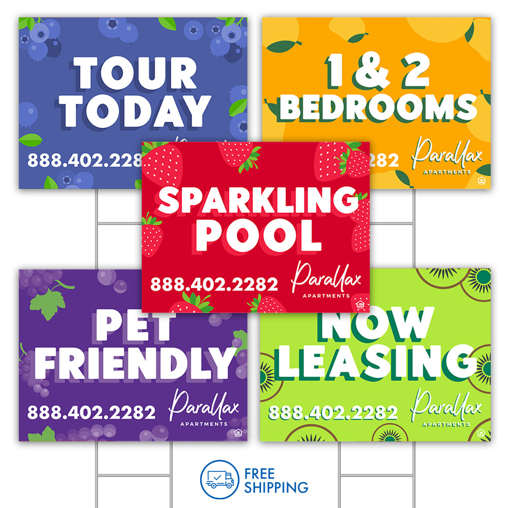 Fruity Fun Bandit Signs (Pack Of 10)