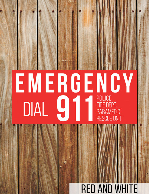 Pool Emergency Phone (14" x 6") Apartment Print