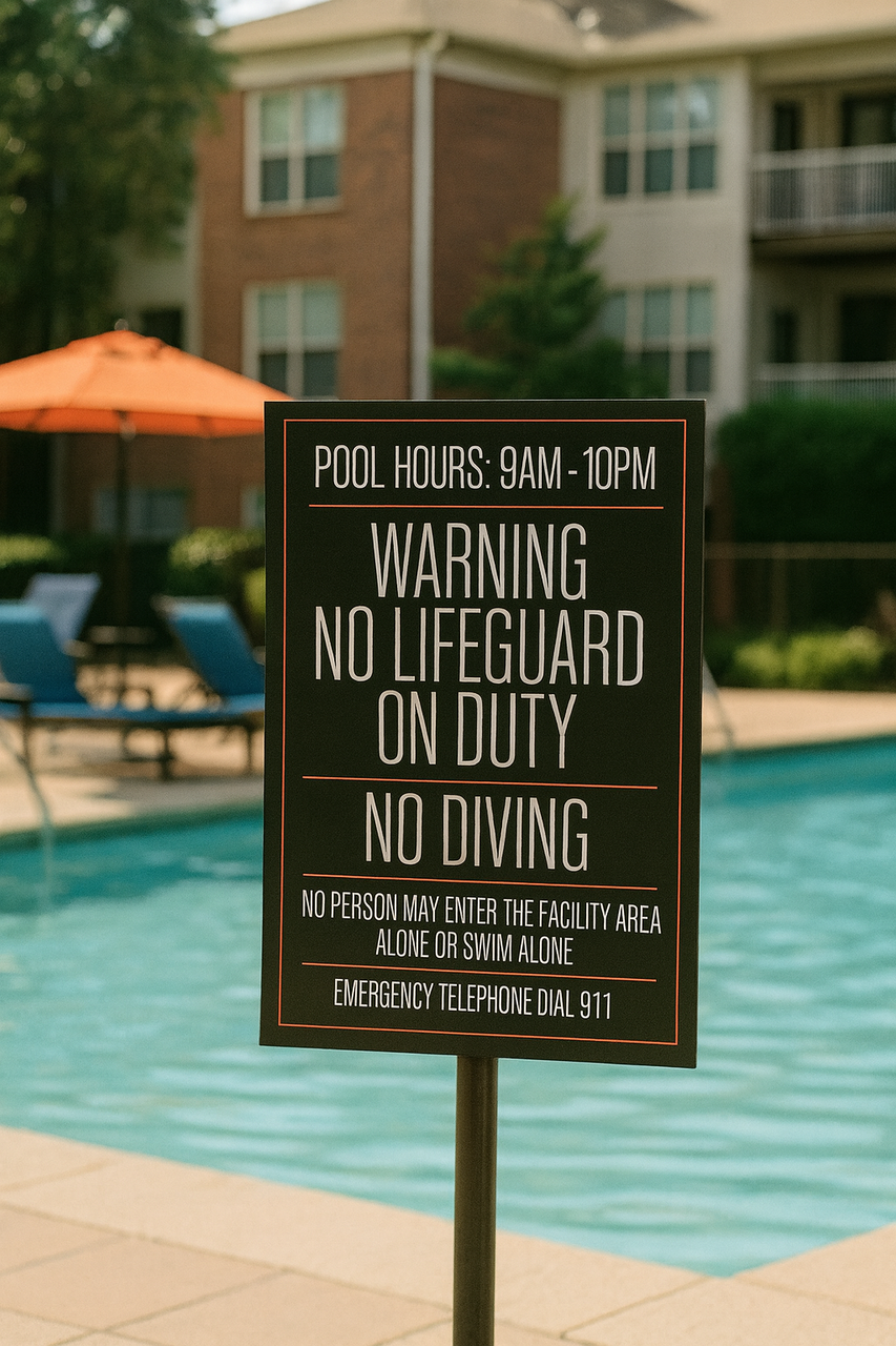 No Lifeguard on Duty Sign