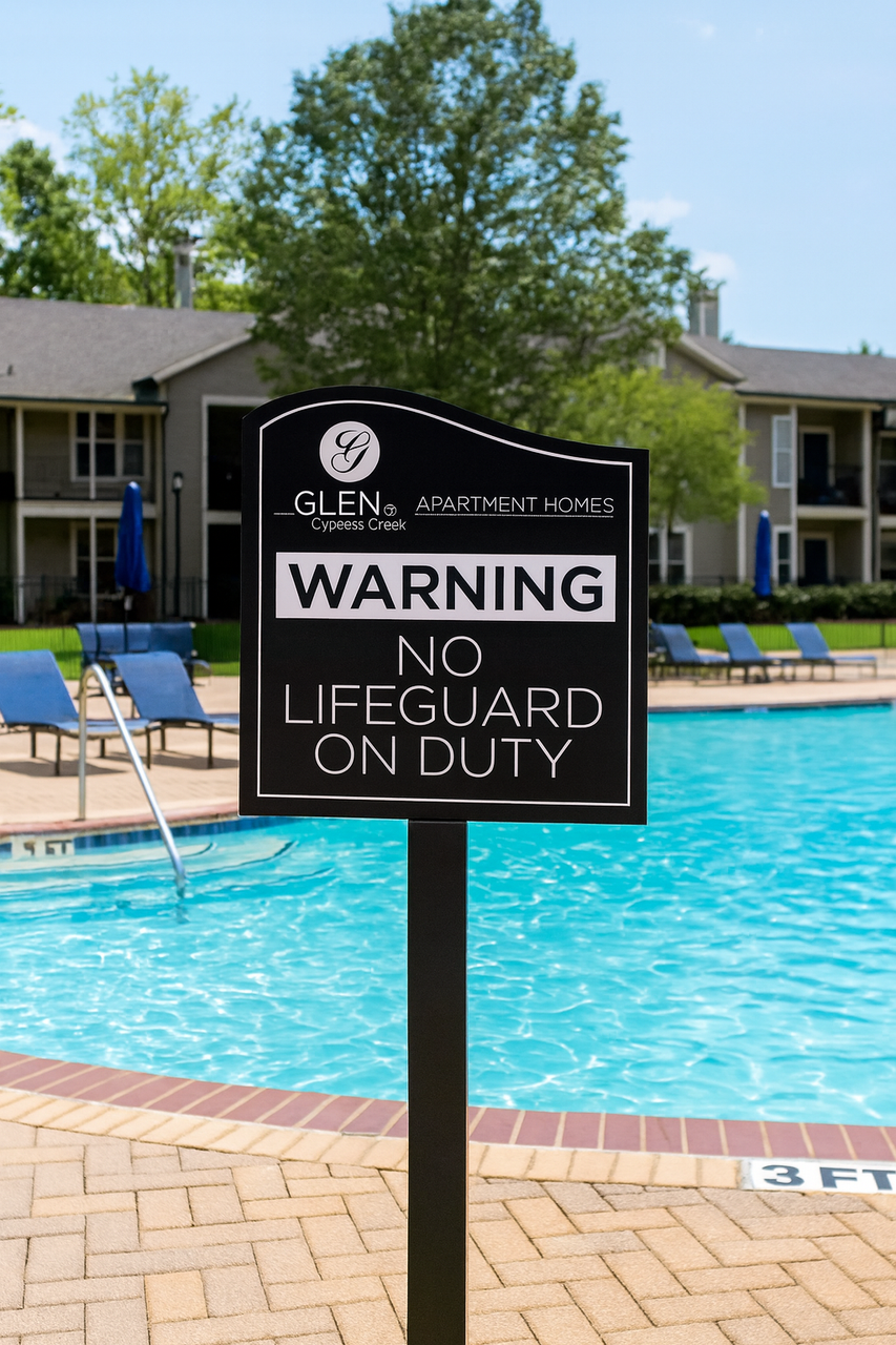 No Lifeguard on Duty Sign