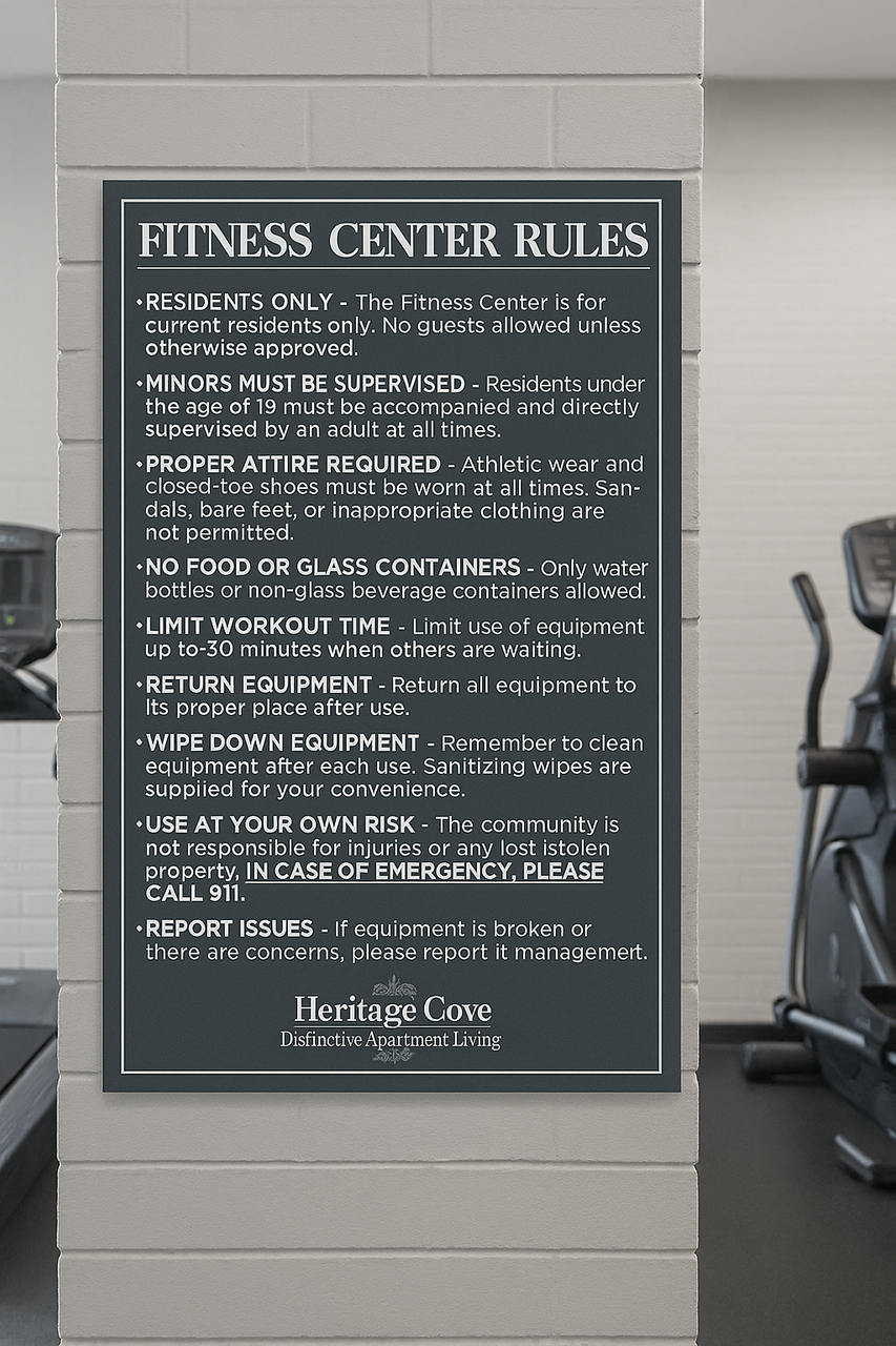 Fitness Center Rules