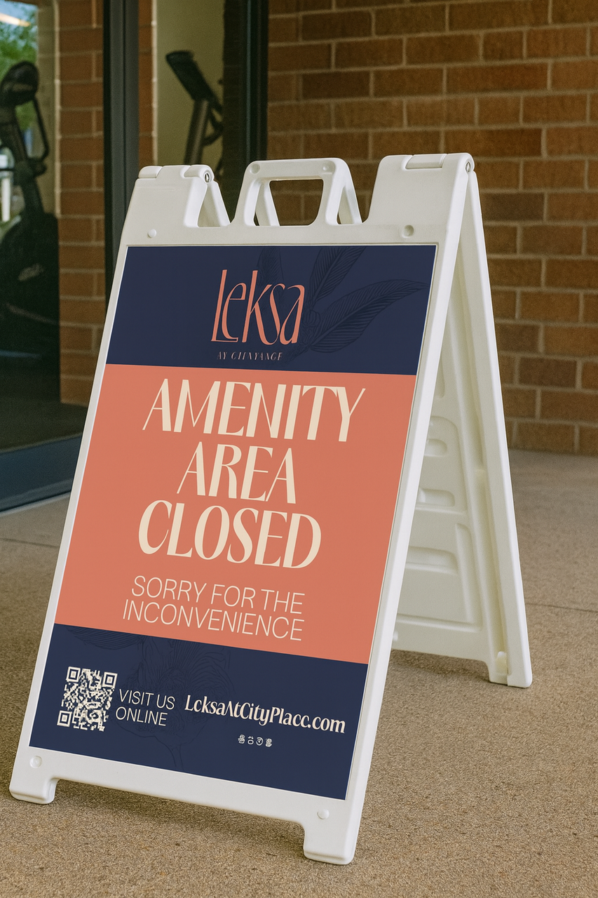 White Deluxe Signicade A-Frame Sign