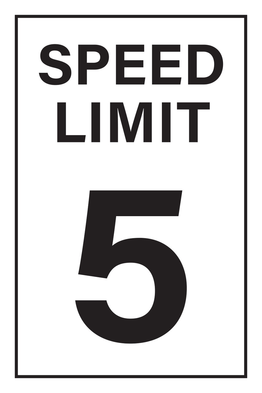 Speed Limit Sign - 12" W x 18" H