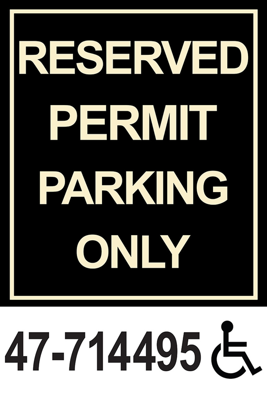Reserved Park Sign - 12" W x 18" H