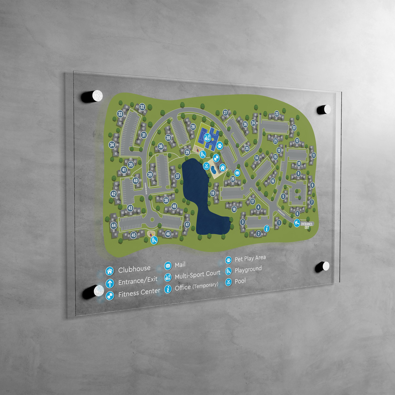 Acrylic Site Map Sign