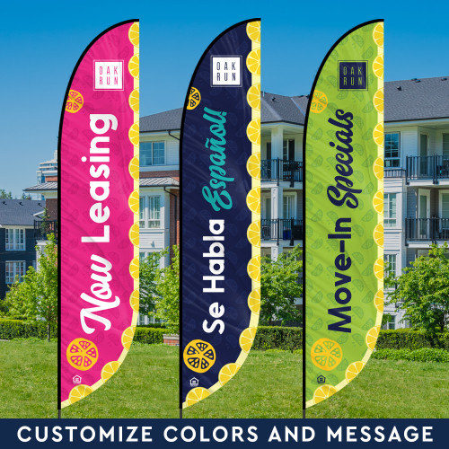 Custom Feather Flag - Citrus Summer