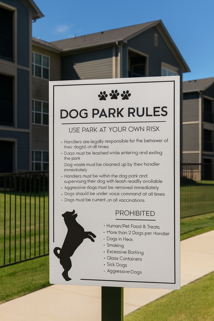 Dog Park Rules Sign Dog Park Rules Sign