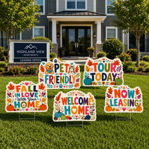 Hello Fall! Bandit Signs (Pack Of 8)