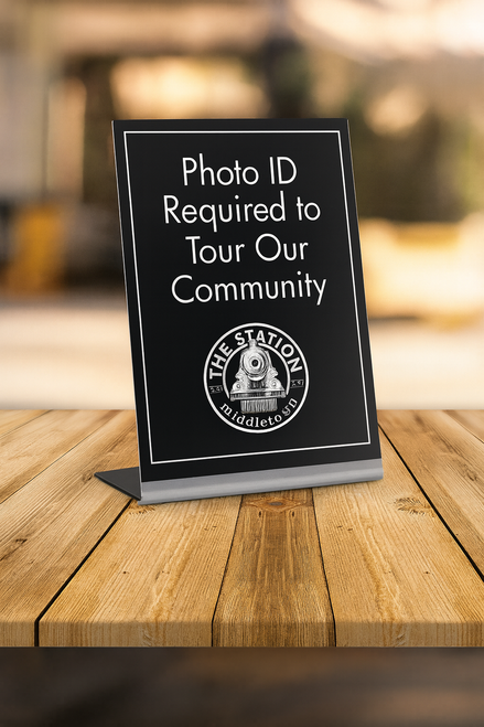 ID Required 4" x 6" Engraved Plastic Sign ID Required 4" x 6" Engraved Plastic Sign