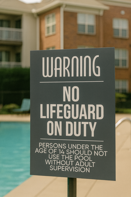No Lifeguard on Duty Sign