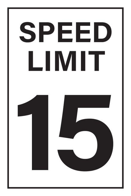 Speed Limit Sign - 12" W x 18" H