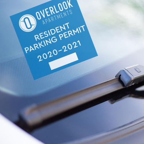 Parking Decals and Signs Parking Stickers and Hang Tags Apartment Print