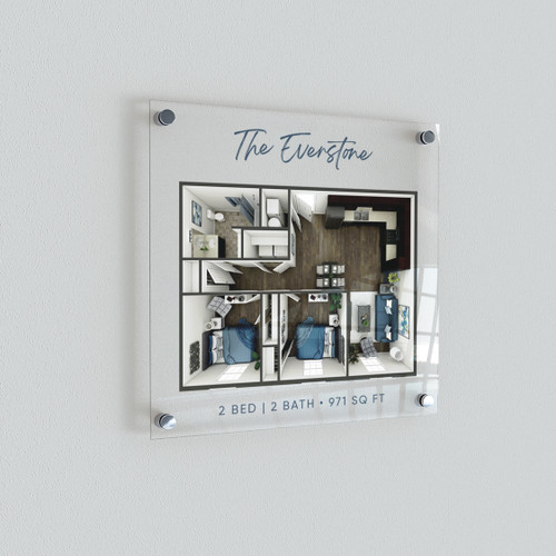 Acrylic Floor Plan Sign  Acrylic Floor Plan Sign