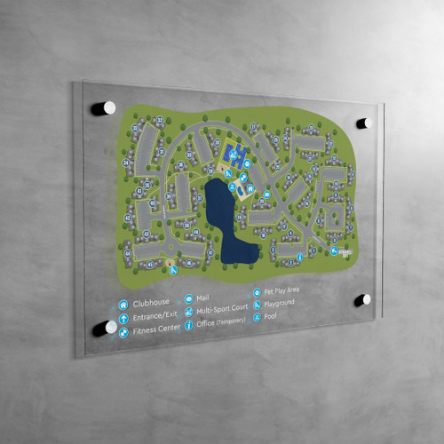 Acrylic Site Map Sign Acrylic Site Map Sign