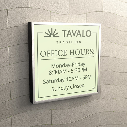 PVC Office Hour Sign - 14" x 14" PVC Office Hour Sign - 14" x 14"