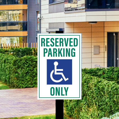 Handicap Sign - Fully Custom 12" W x 18" H Handicap Sign - Fully Custom 12" W x 18" H