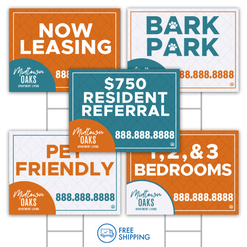 24" x 18" Circle Corner Bandit Signs (Pack Of 10)