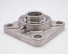 SUCSF207 Stainless Steel 4 Bolt Flange Shaft Size 35mm Side View