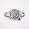SUCSFL206-20 Two Bolt Stainless Steel Oval Flange Mounted Bearing 1-1/4" Bore Front View