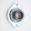 SAPFL202 Pressed Steel 2 Bolt Flange Locking Collar Ball Bearing Shaft Size 15mm Top View