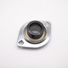 SAPFL203 Pressed Steel Two Bolt Flange Locking Collar Mounted Bearing 17mm Bore Back View