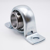 SBPP202 Pressed Steel Set Screw Pillow Block Bearing Angled View