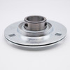 SBPF207-20 Press Steel 3-Bolt Flange Set Screw Bearing 1-1/4" Bore Side View