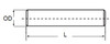 SFC08L72 Precision Linear Shaft 1/2" Drawing