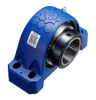 PB224M100F 4-Bolt Set Screw Pillow Block Bearing 100mm Bore Top View