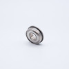 SFR166-ZZ Stainless Steel Flange Mini Ball Bearing 3/16x3/8x1/8 Angled View