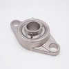 SUCSFL202 Stainless Steel 2 Bolt Oval Flange Set Screw Unit 15mm bore Side View
