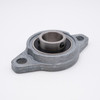 KFL002-2RS Mini Zinc Flange Set Screw Block Bearing 15mm Bore Side View