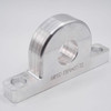 TBP1-1/8x3/16 2-Bolt Fixed Aluminum Pillow Block Housing Left Angled View