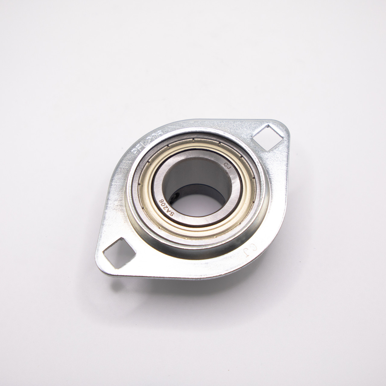 SAPFL207-22 Pressed Steel Two Bolt Flange Locking Collar Mounted Bearing 1-3/8" Bore Front View